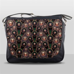 Abstract Pattern Green Messenger Bag