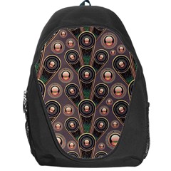 Abstract Pattern Green Backpack Bag