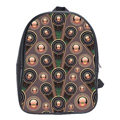 Abstract Pattern Green School Bag (xl)