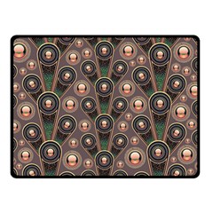 Abstract Pattern Green Double Sided Fleece Blanket (small) 