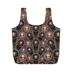 Abstract Pattern Green Full Print Recycle Bag (m)