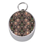 Abstract Pattern Green Mini Silver Compasses Front