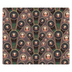 Abstract Pattern Green Double Sided Flano Blanket (small) 