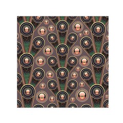 Abstract Pattern Green Small Satin Scarf (square)