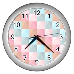 Background Pastel Wall Clock (silver) by HermanTelo