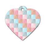 Background Pastel Dog Tag Heart (Two Sides) Front