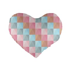 Background Pastel Standard 16  Premium Flano Heart Shape Cushions