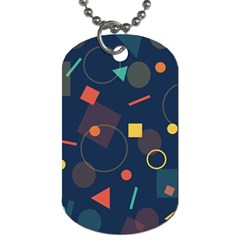 Background Geometric Dog Tag (one Side) by HermanTelo