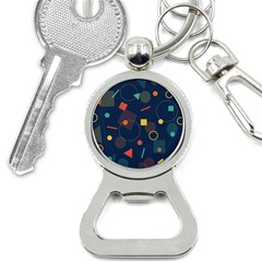 Background Geometric Bottle Opener Key Chain