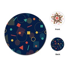 Background Geometric Playing Cards (round)