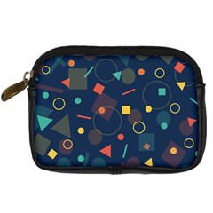 Background Geometric Digital Camera Leather Case