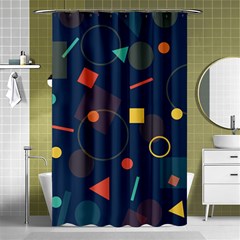 Background Geometric Shower Curtain 48  X 72  (small) 