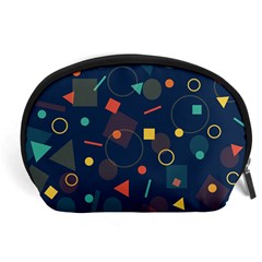 Background Geometric Accessory Pouch (large)