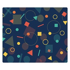 Background Geometric Double Sided Flano Blanket (small) 