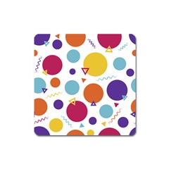 Background Polka Dot Square Magnet by HermanTelo