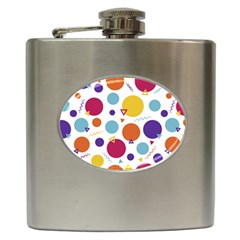 Background Polka Dot Hip Flask (6 Oz)