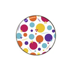 Background Polka Dot Hat Clip Ball Marker (4 Pack) by HermanTelo