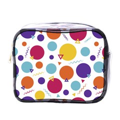 Background Polka Dot Mini Toiletries Bag (one Side)