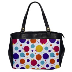 Background Polka Dot Oversize Office Handbag by HermanTelo