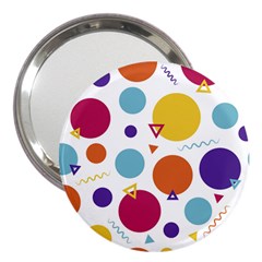 Background Polka Dot 3  Handbag Mirrors