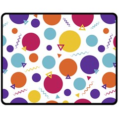 Background Polka Dot Double Sided Fleece Blanket (medium)  by HermanTelo