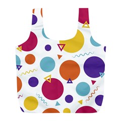 Background Polka Dot Full Print Recycle Bag (l)