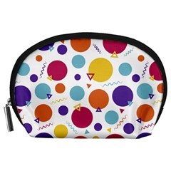 Background Polka Dot Accessory Pouch (large)