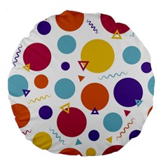 Background Polka Dot Large 18  Premium Flano Round Cushions by HermanTelo