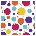 Background Polka Dot Large Satin Scarf (Square) Front