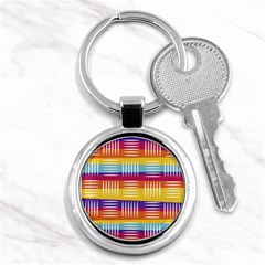 Background Line Rainbow Key Chain (round) by HermanTelo