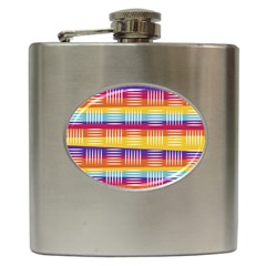 Background Line Rainbow Hip Flask (6 Oz)