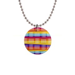 Background Line Rainbow 1  Button Necklace