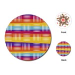 Background Line Rainbow Playing Cards (Round) Front