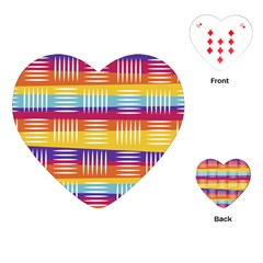 Background Line Rainbow Playing Cards (heart)