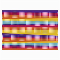 Background Line Rainbow Large Glasses Cloth (2 Sides) by HermanTelo