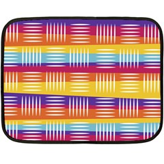 Background Line Rainbow Double Sided Fleece Blanket (mini) 