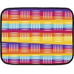 Background Line Rainbow Double Sided Fleece Blanket (Mini)  35 x27  Blanket Front