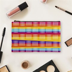 Background Line Rainbow Cosmetic Bag (medium)