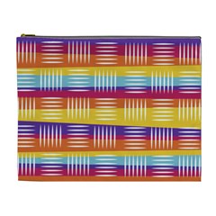 Background Line Rainbow Cosmetic Bag (xl)