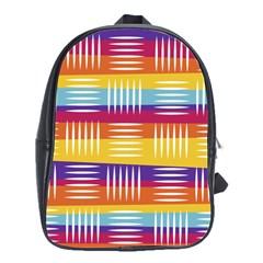 Background Line Rainbow School Bag (large)