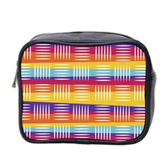 Background Line Rainbow Mini Toiletries Bag (two Sides)