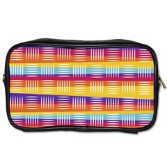 Background Line Rainbow Toiletries Bag (one Side)