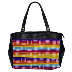 Background Line Rainbow Oversize Office Handbag