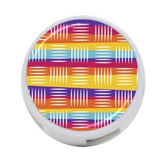 Background Line Rainbow 4-port Usb Hub (two Sides)