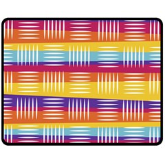 Background Line Rainbow Fleece Blanket (medium) 