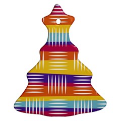 Background Line Rainbow Ornament (christmas Tree) 