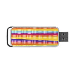 Background Line Rainbow Portable Usb Flash (one Side)