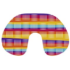 Background Line Rainbow Travel Neck Pillow