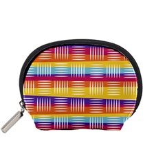 Background Line Rainbow Accessory Pouch (small)