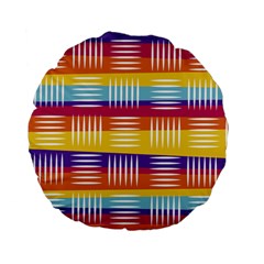 Background Line Rainbow Standard 15  Premium Flano Round Cushions